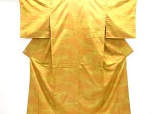 雨縞模様織り出し手織り紬着物